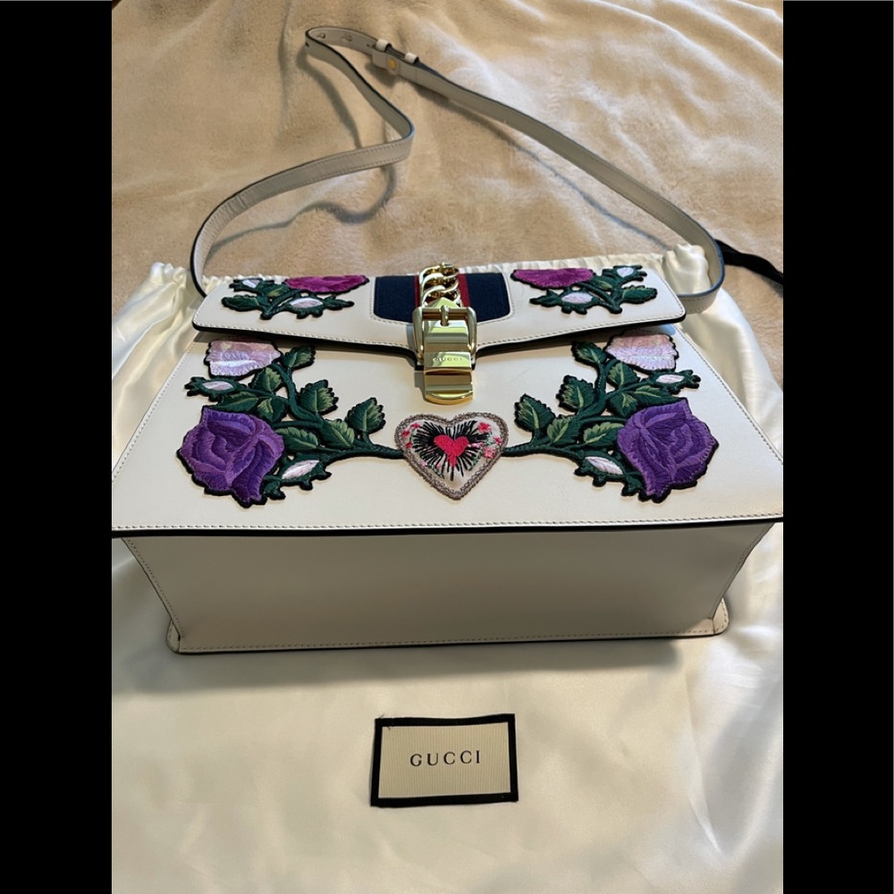 Gucci Large Sylvie Handbag w Signature Web Trim